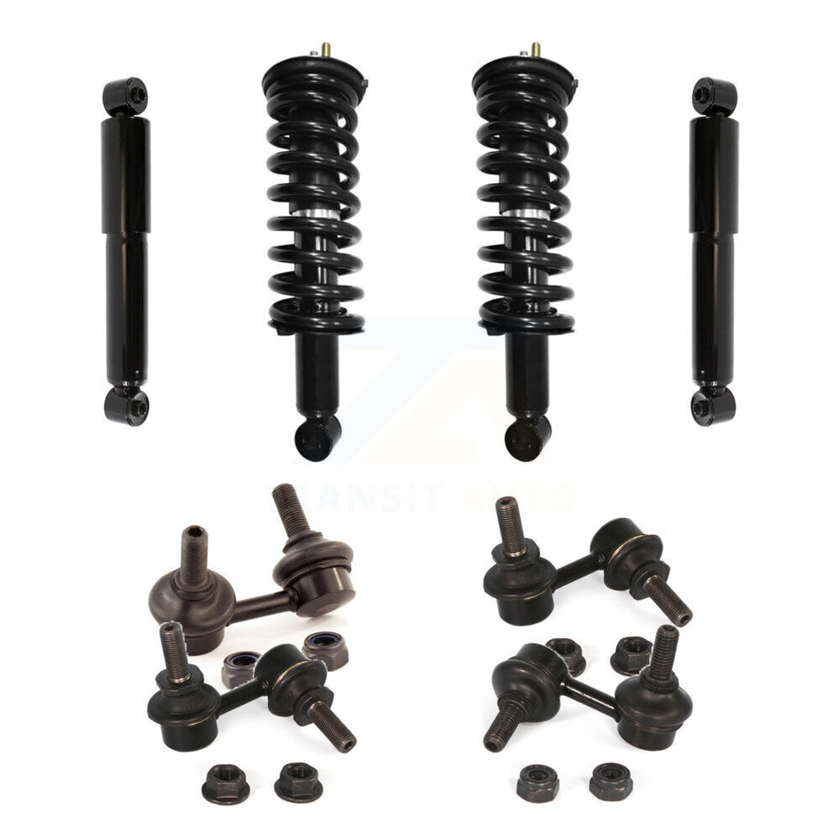 Front Rear Complete Strut Shock & TOR sway Bar Link Kit (8Pc) For Nissan Pathfinder KSS-107668