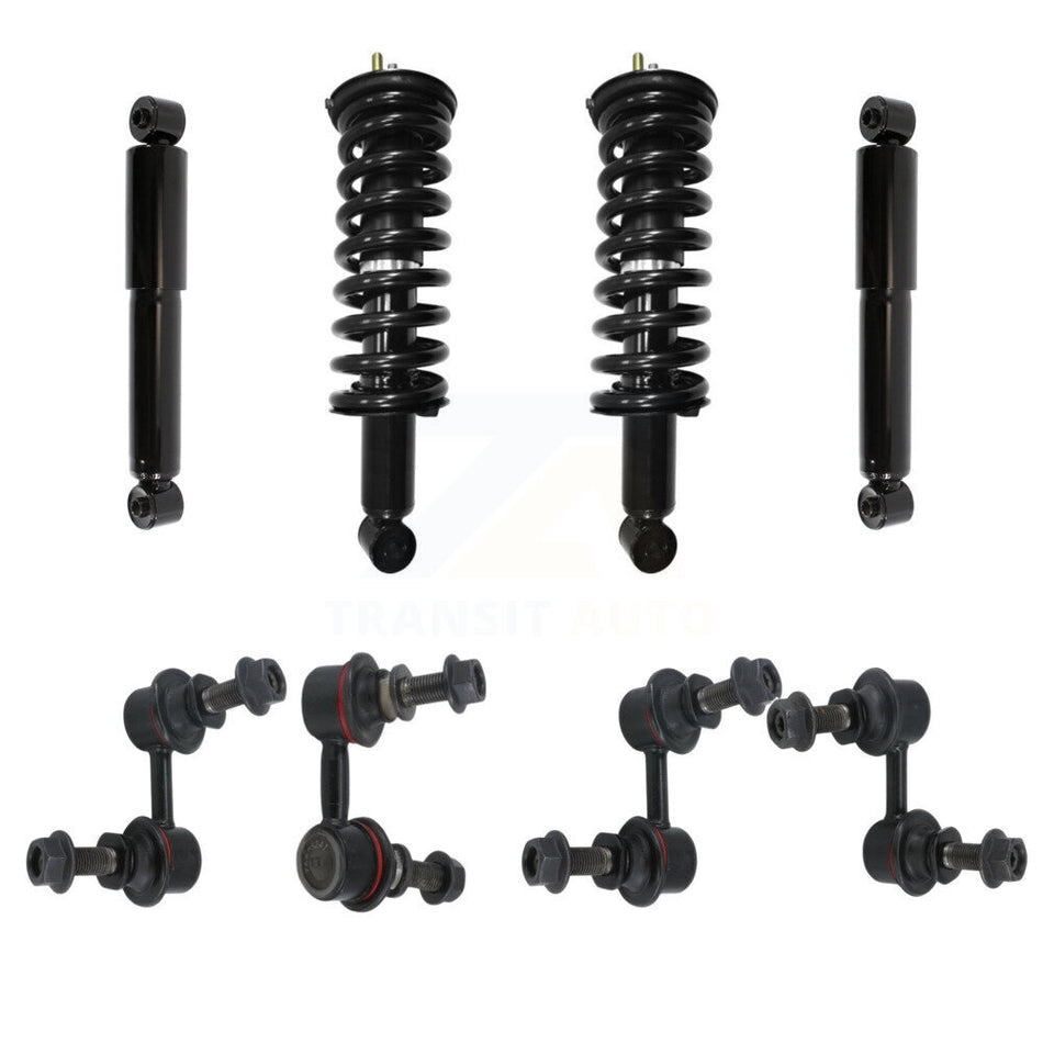 Front Rear Complete Strut Shock & TOR sway Bar Link Kit (8Pc) For Nissan Pathfinder KSS-107668