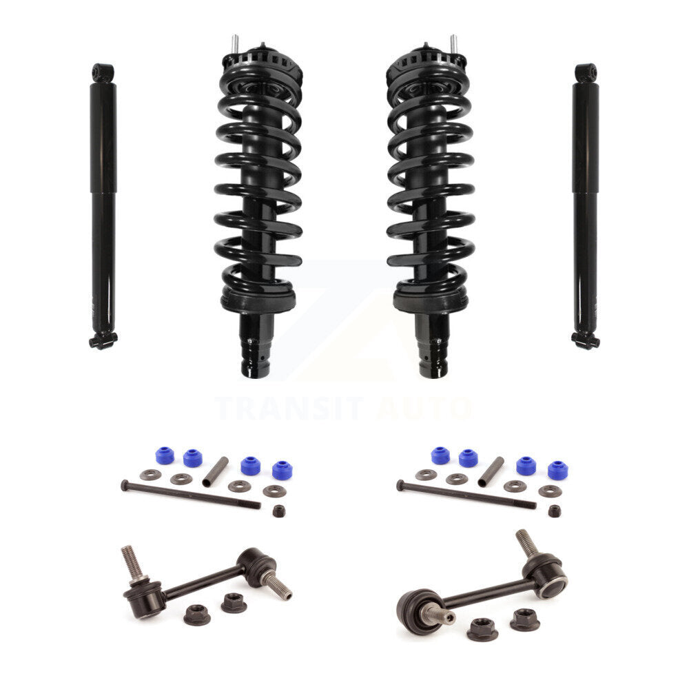 Front Rear Complete Strut Shock & TOR Bar Link Kit (8Pc) For Chevrolet Trailblazer KSS-107670