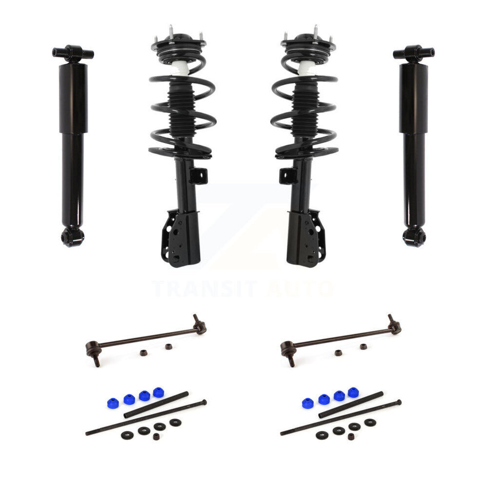 Front Rear Complete Strut Shock & TOR Bar Link Kit For Chevrolet Traverse Buick GMC KSS-107671