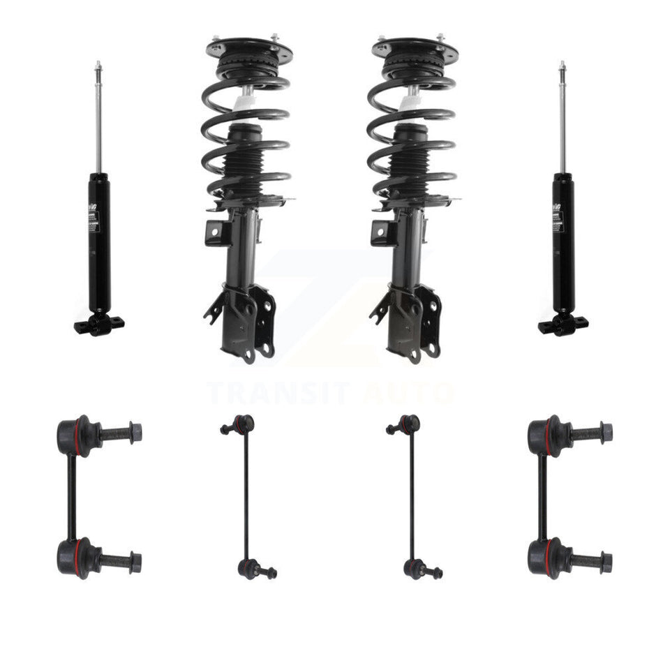 Front Rear Complete Suspension Strut Shock & TOR sway Bar Link Kit For Ford Fusion KSS-107673