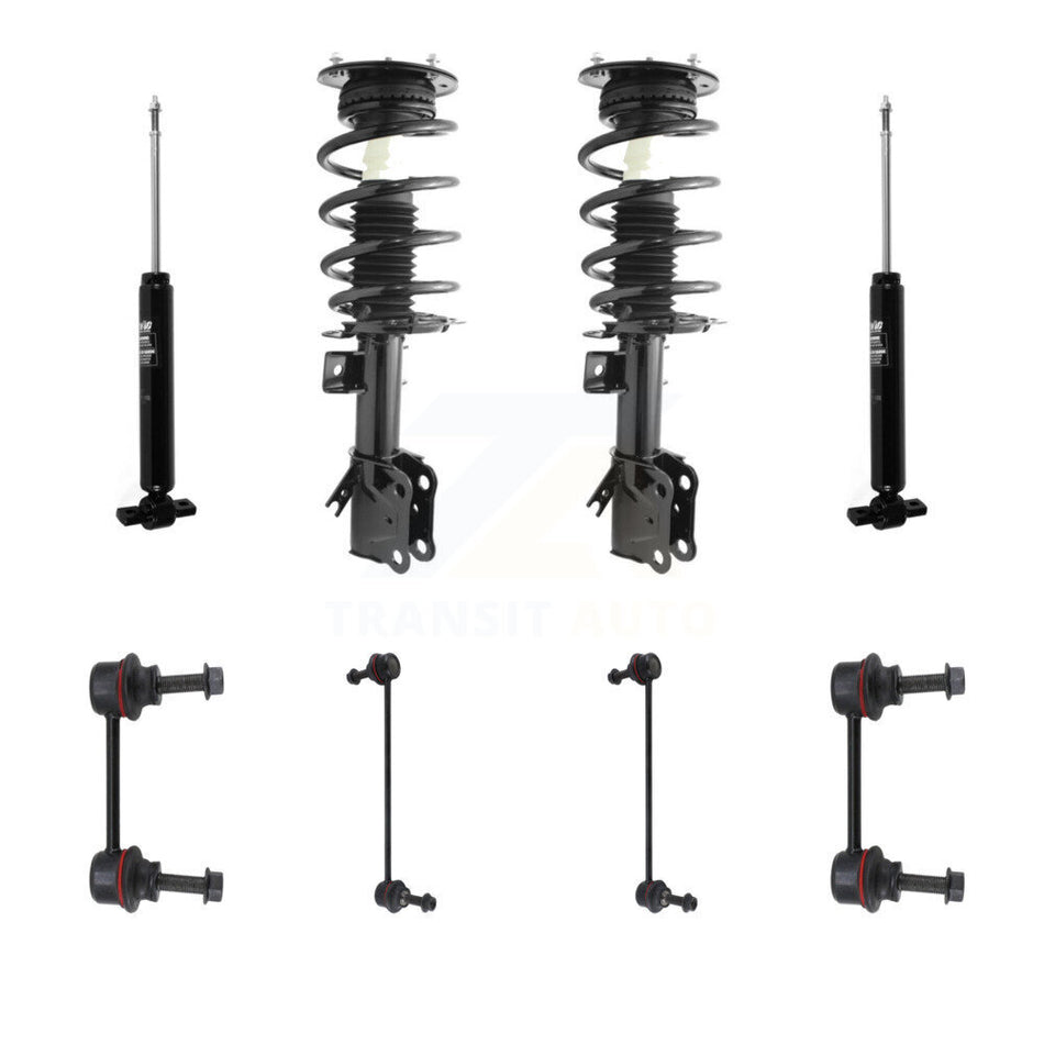 Front Rear Complete Suspension Strut Shock & TOR sway Bar Link Kit For Ford Fusion KSS-107674