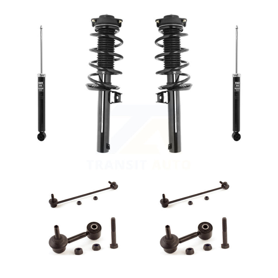 Front Rear Complete Strut Shock & TOR Bar Link Kit For Volkswagen Tiguan Limited KSS-107676