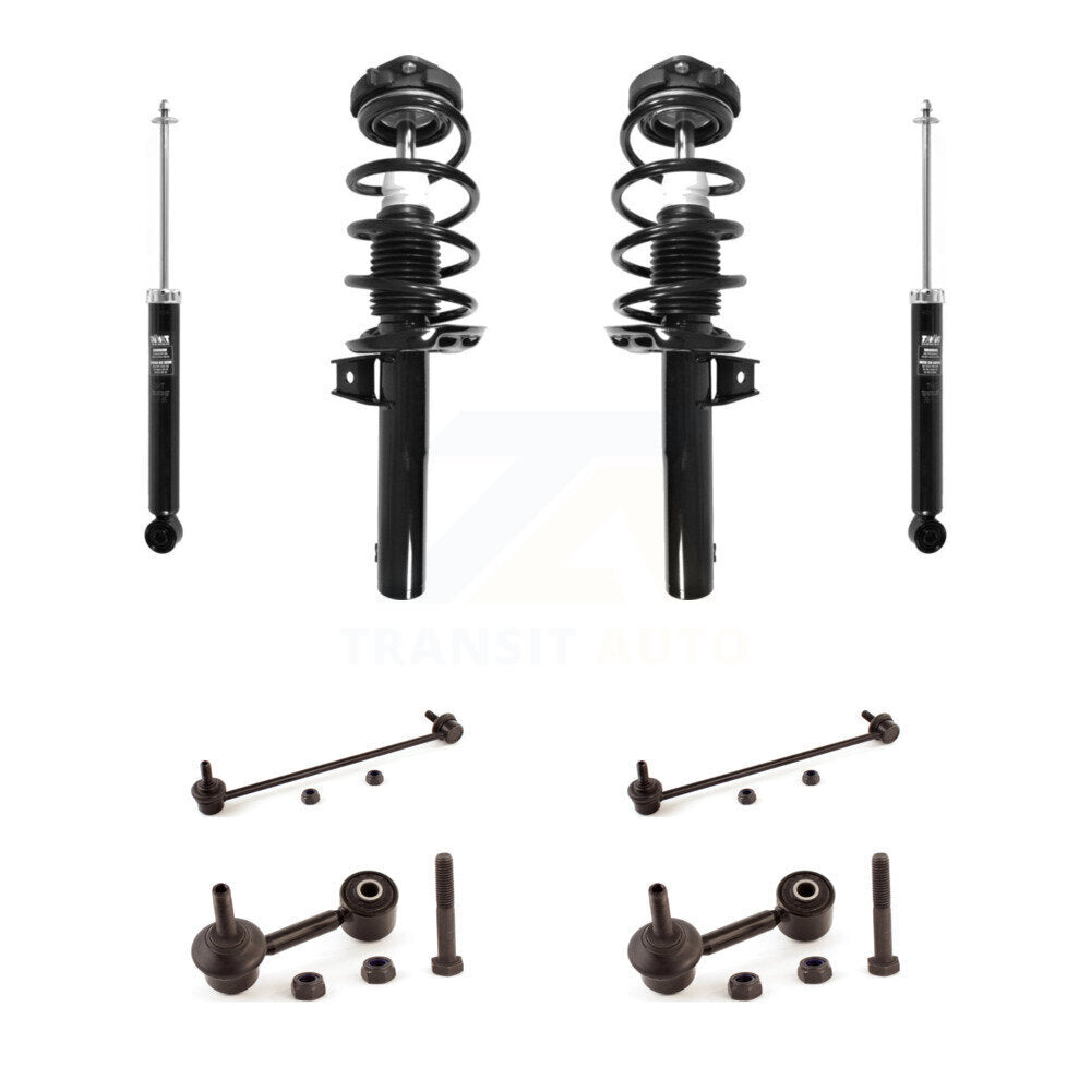 Front Rear Complete Suspension Strut Shock & TOR Bar Link Kit For Volkswagen Jetta KSS-107681