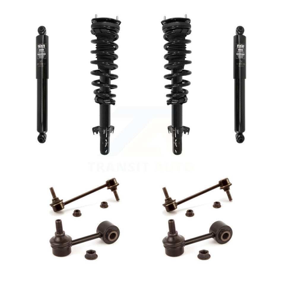 Front Rear Complete Strut Shock & TOR Bar Link Kit For Ford Fusion Mercury Milan KSS-107685