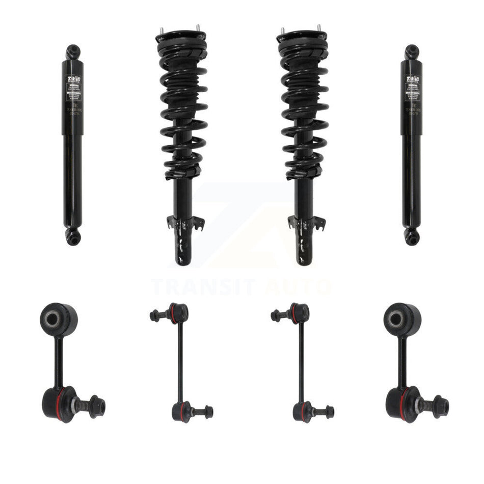 Front Rear Complete Strut Shock & TOR Bar Link Kit For Ford Fusion Mercury Milan KSS-107685
