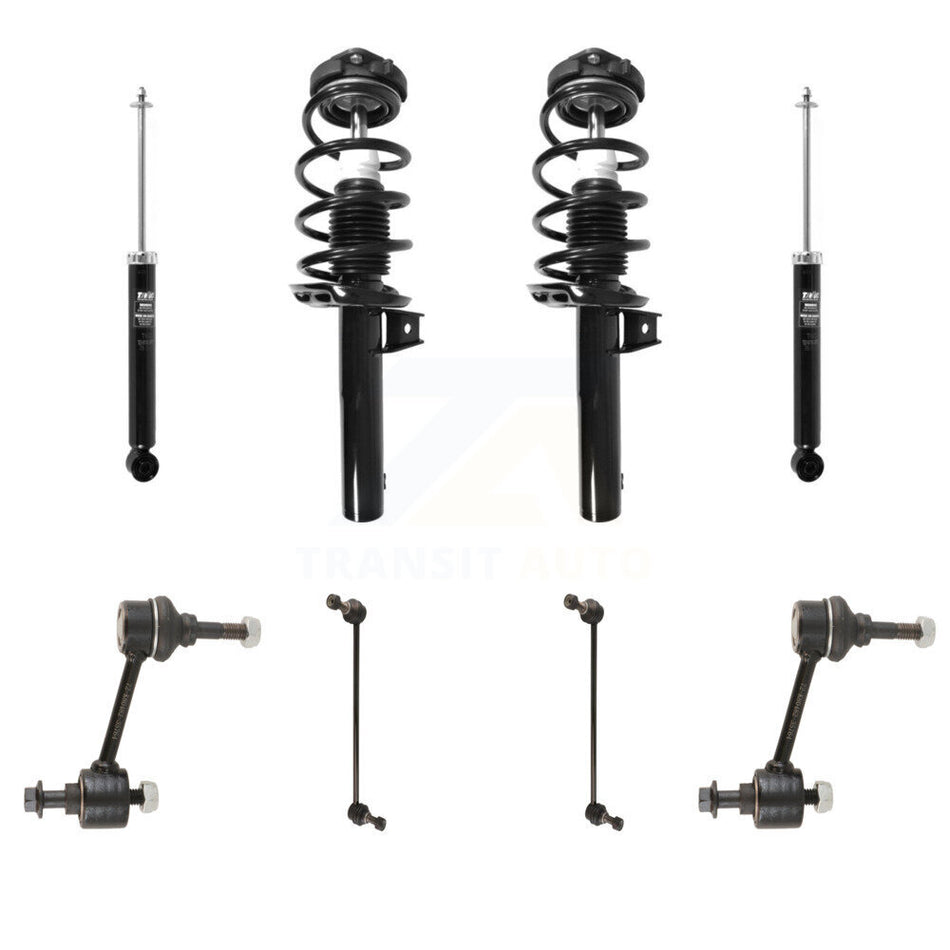 Front Rear Complete Suspension Strut Shock & TQ Bar Link Kit For Volkswagen Jetta KSS-107688