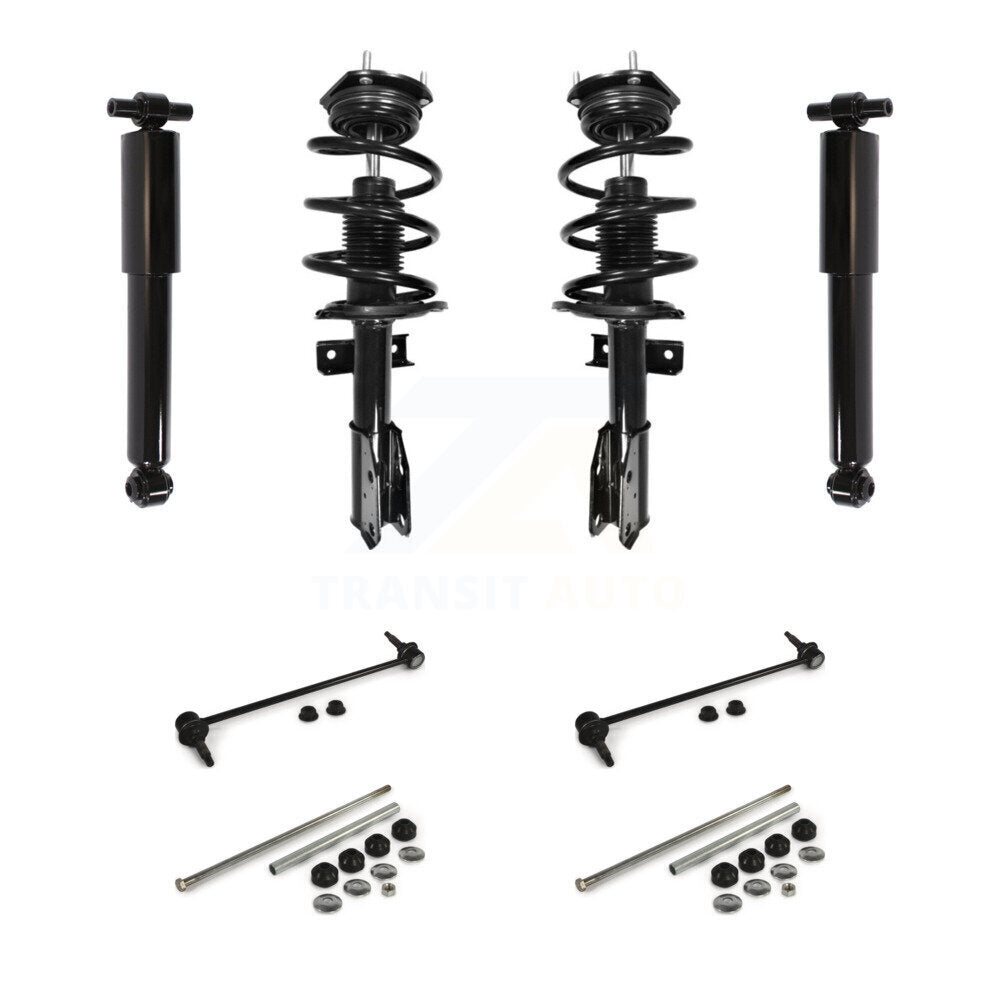 Front Rear Complete Strut Shock & TQ sway Bar Link Kit For GMC Acadia Buick Enclave KSS-107692