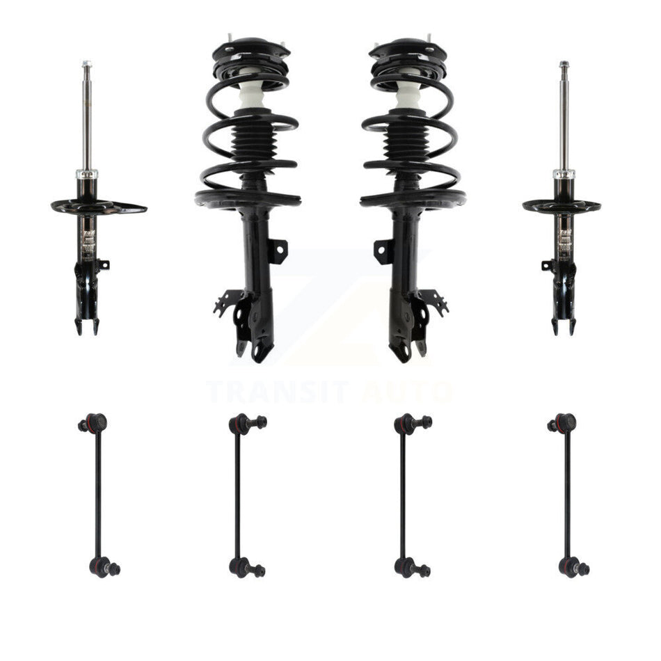 Front Rear Complete Suspension Strut & TOR Bar Link Kit (8Pc) For Toyota Camry KSS-107699