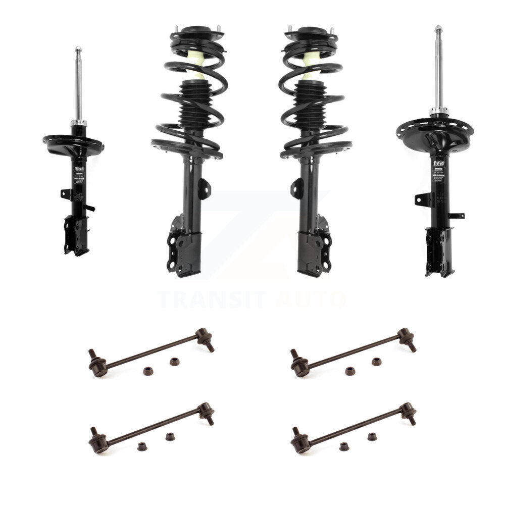 Front Rear Complete Strut & TOR Bar Link Kit (8Pc) For Toyota Highlander AWD KSS-107704