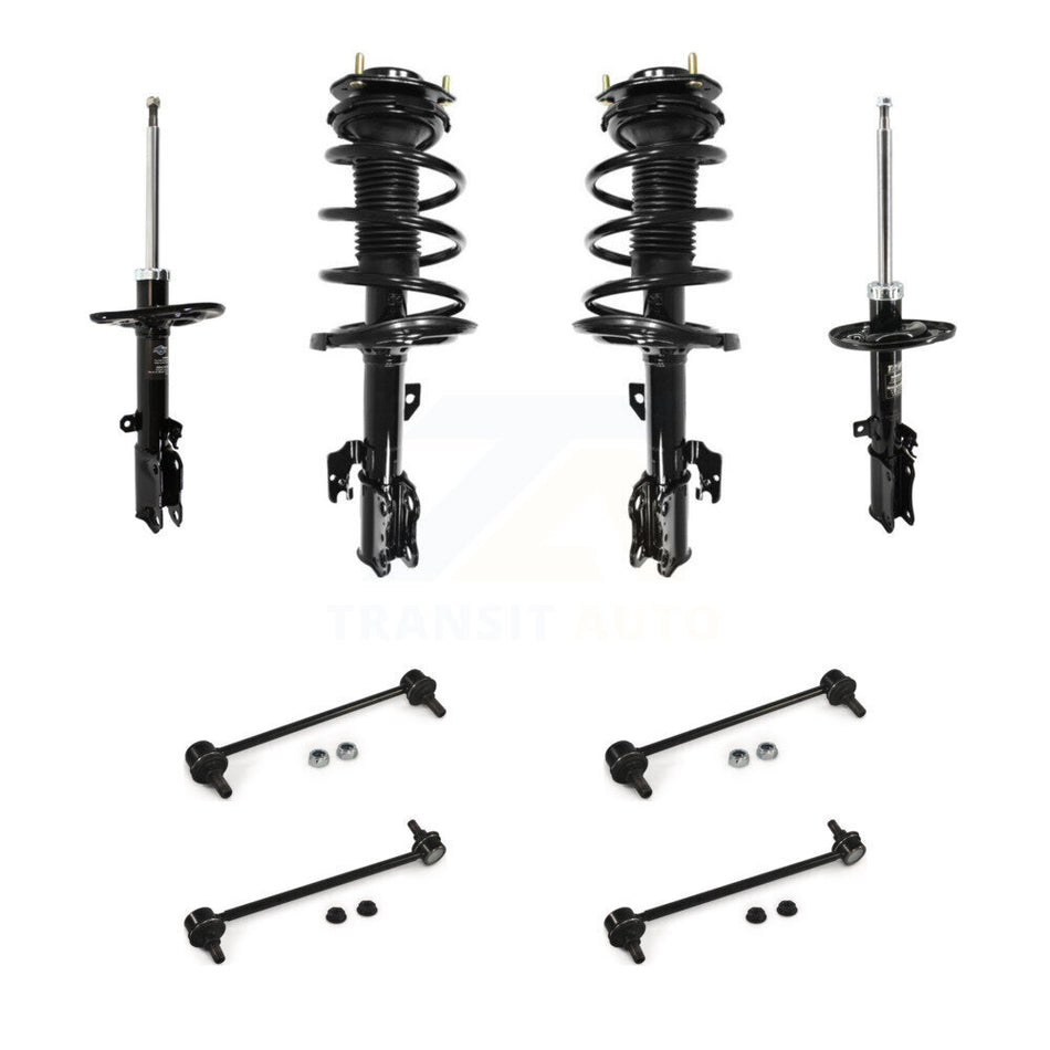Front Rear Complete Suspension Strut & TQ Bar Link Kit (8Pc) For Toyota Camry KSS-107710