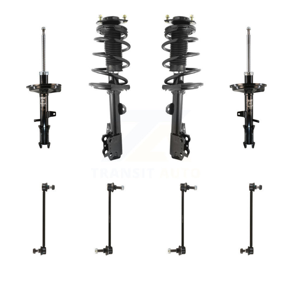 Front Rear Complete Strut & TQ Bar Link Kit (8Pc) For 09-15 Toyota Venza AWD KSS-107713