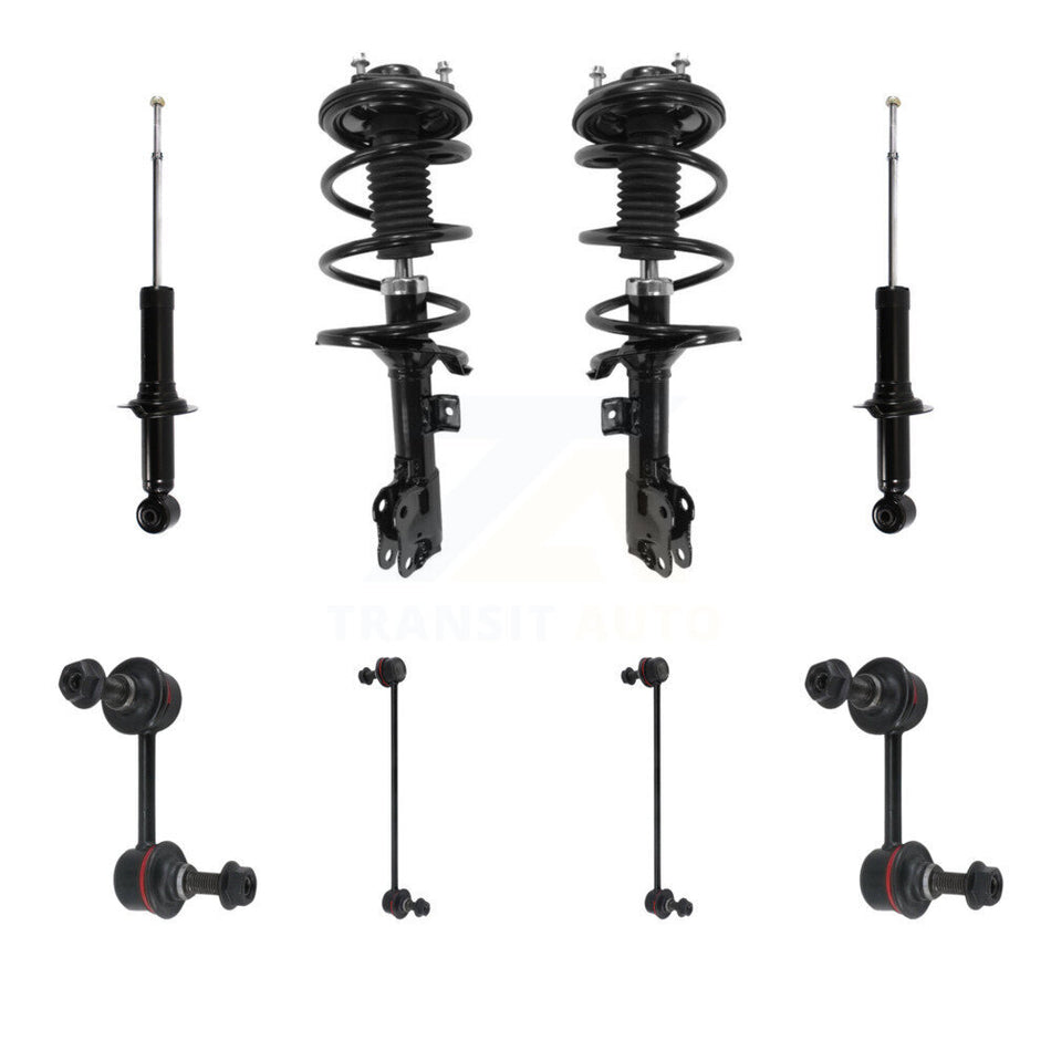 Front Rear Complete Strut & TOR sway Bar Link Kit (8Pc) For Mitsubishi Lancer KSS-107720