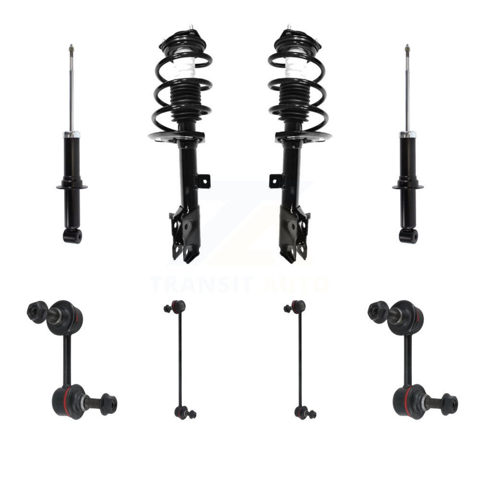 Front Rear Complete Strut & TOR sway Bar Link Kit (8Pc) For Jeep Dodge Caliber KSS-107724