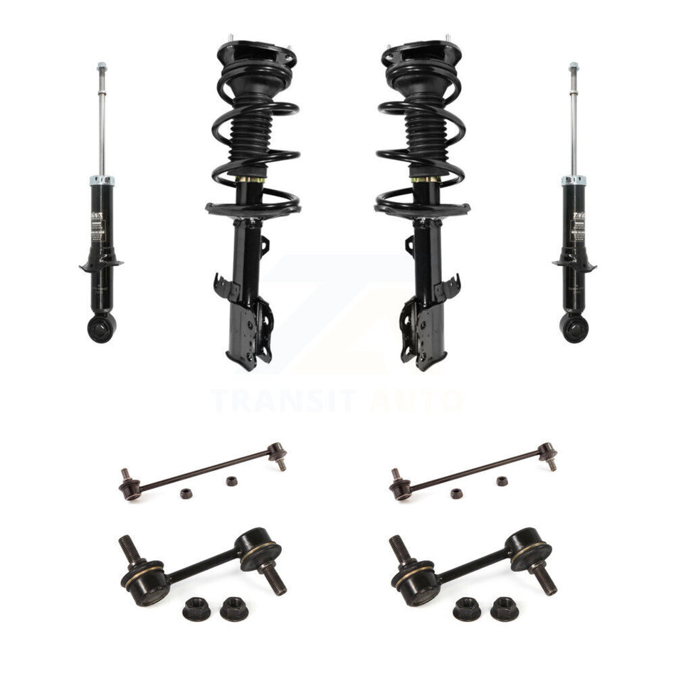 Front Rear Complete Strut & TOR Bar Link Kit (8Pc) For 03-06 Toyota Corolla KSS-107726