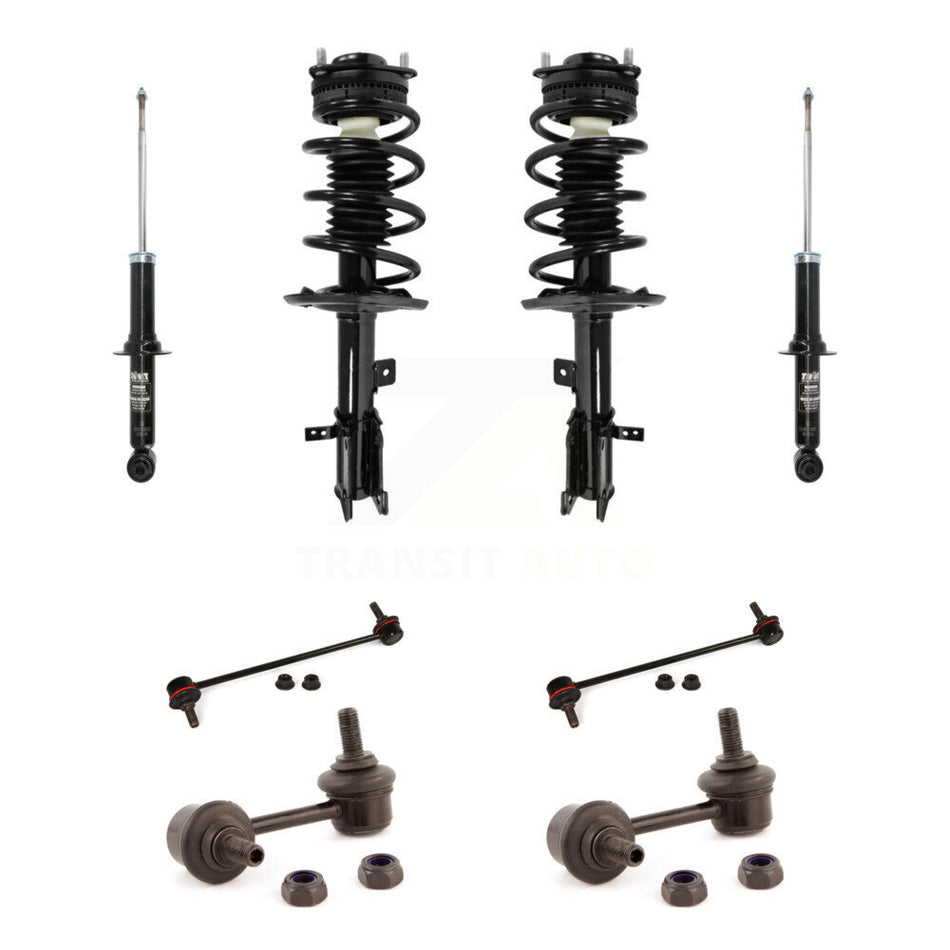 Front Rear Complete Strut & TOR sway Bar Link Kit (8Pc) For Chrysler 200 Dodge KSS-107730