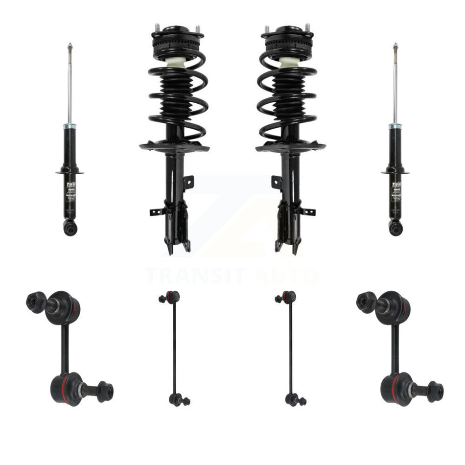 Front Rear Complete Strut & TOR sway Bar Link Kit (8Pc) For Chrysler 200 Dodge KSS-107730