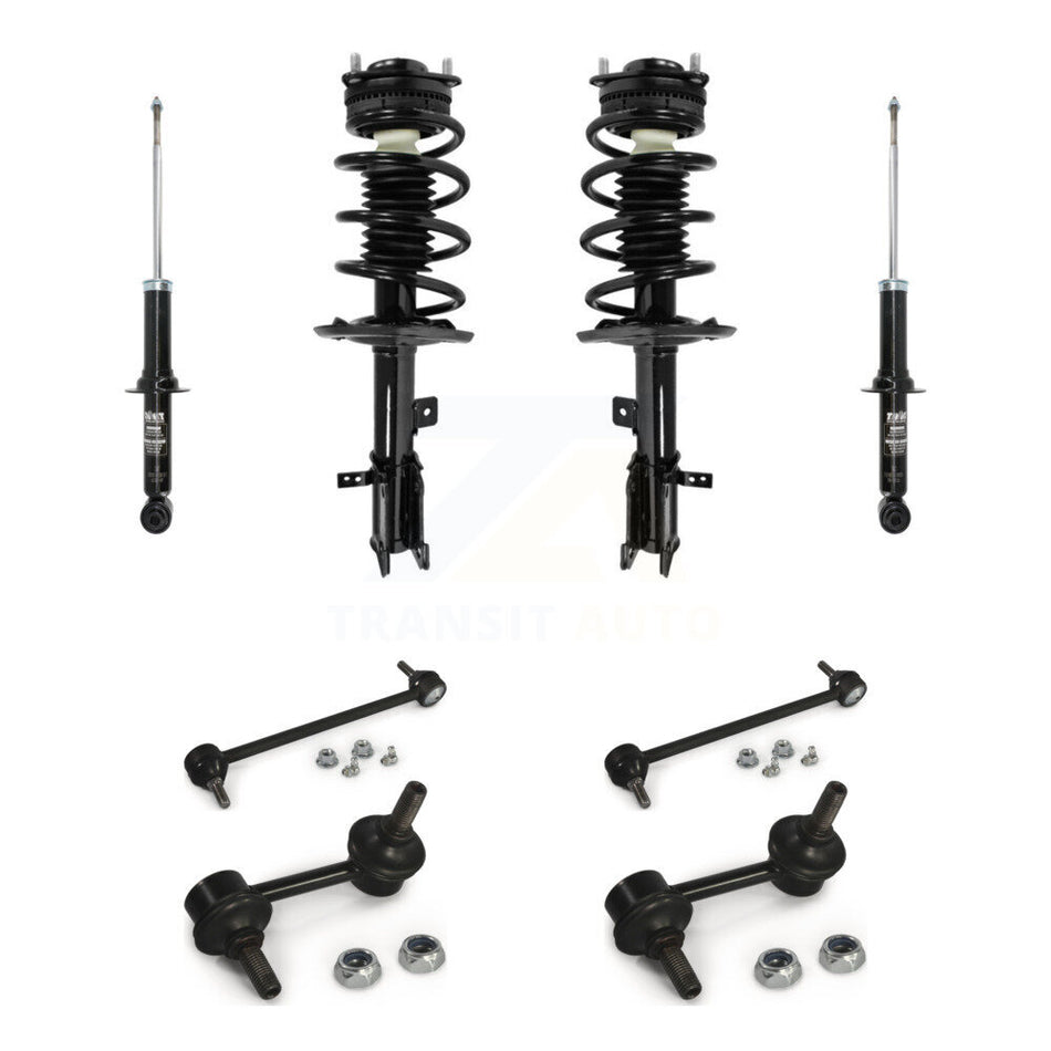 Front Rear Complete Strut & TQ sway Bar Link Kit (8Pc) For Chrysler 200 Dodge KSS-107732