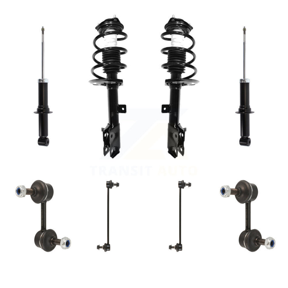Front Rear Complete Strut & TQ sway Bar Link Kit (8Pc) For Jeep Dodge Caliber KSS-107733