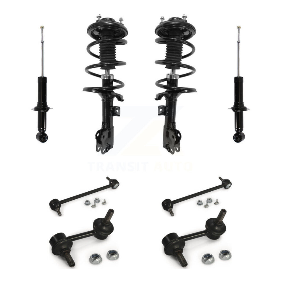 Front Rear Complete Strut & TQ sway Bar Link Kit (8Pc) For Mitsubishi Lancer KSS-107734