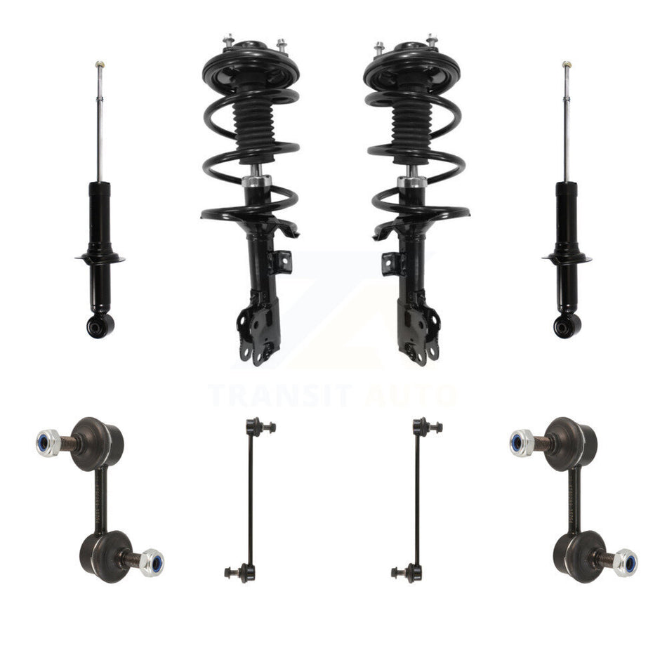 Front Rear Complete Strut & TQ sway Bar Link Kit (8Pc) For Mitsubishi Lancer KSS-107734