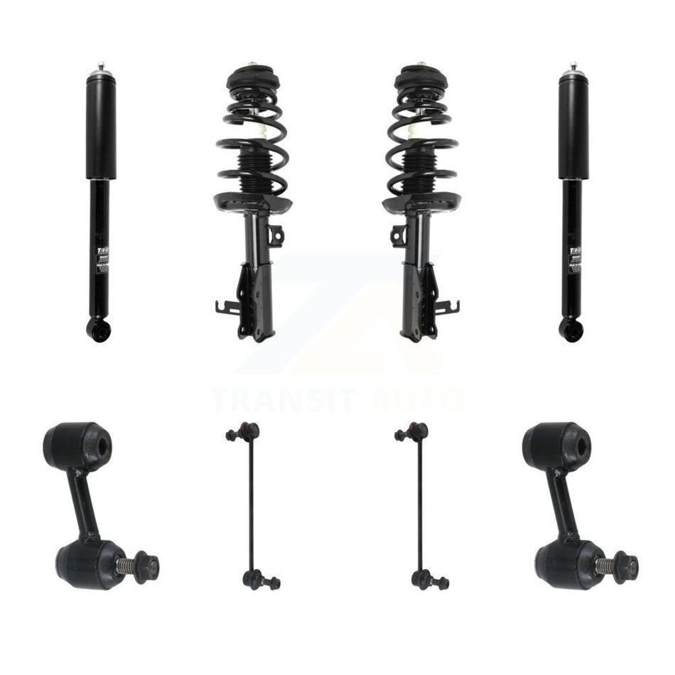 Front Rear Complete Strut Shock & TOR Bar Link Kit (8Pc) For Chevrolet Malibu Impala KSS-107740
