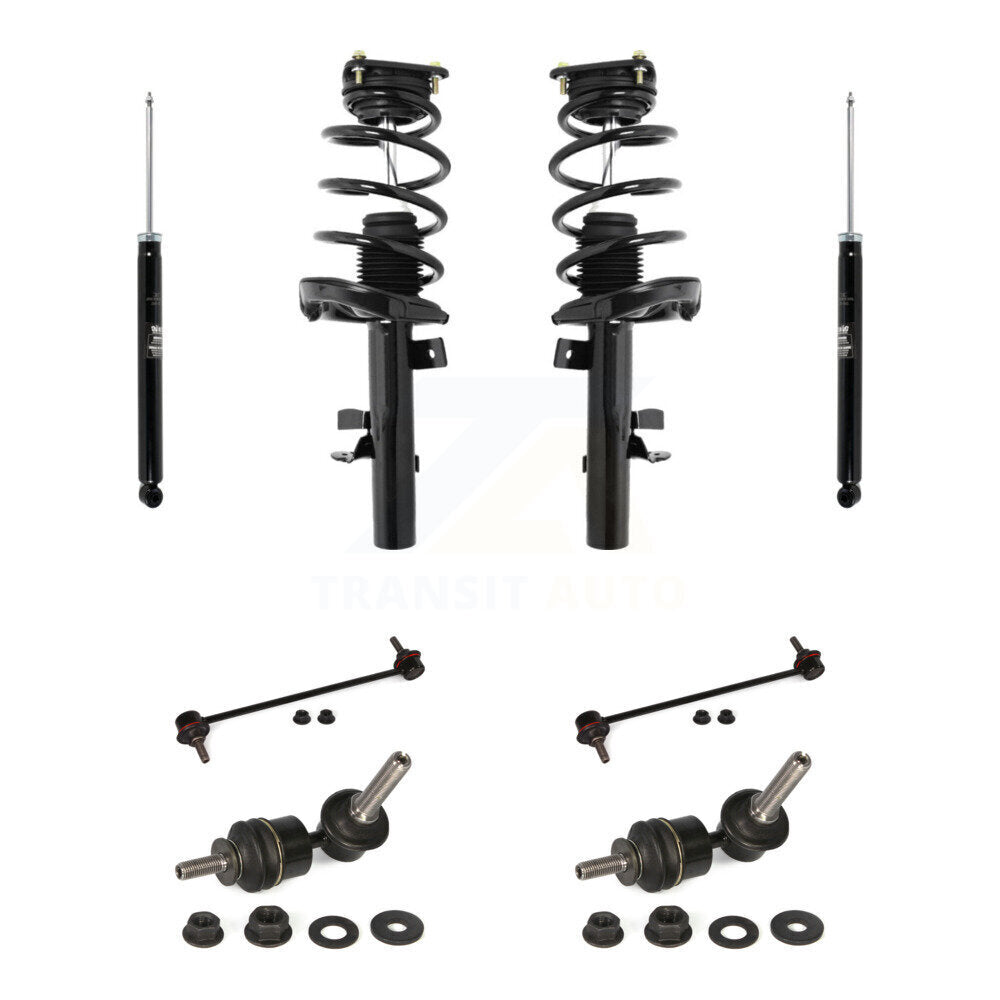Front Rear Complete Suspension Strut Shock & TOR Bar Link Kit (8Pc) For Ford Focus KSS-107742