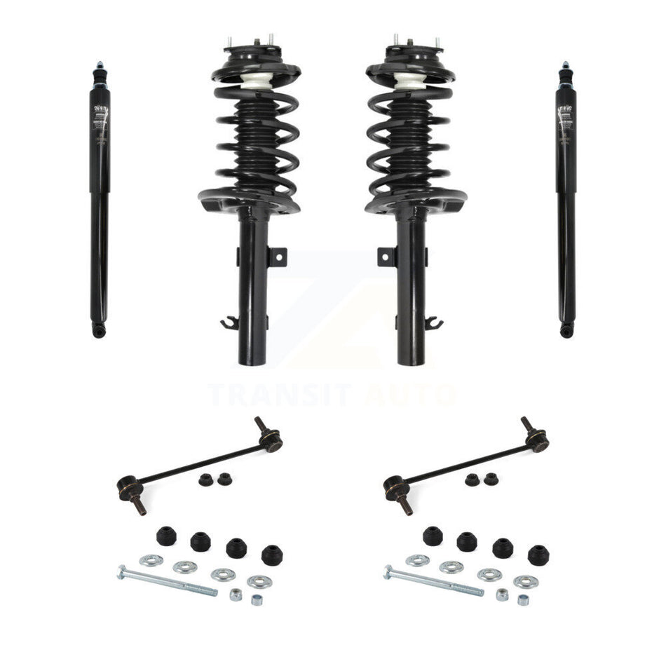Front Rear Complete Suspension Strut Shock & TOR Bar Link Kit (8Pc) For Ford Focus KSS-107750