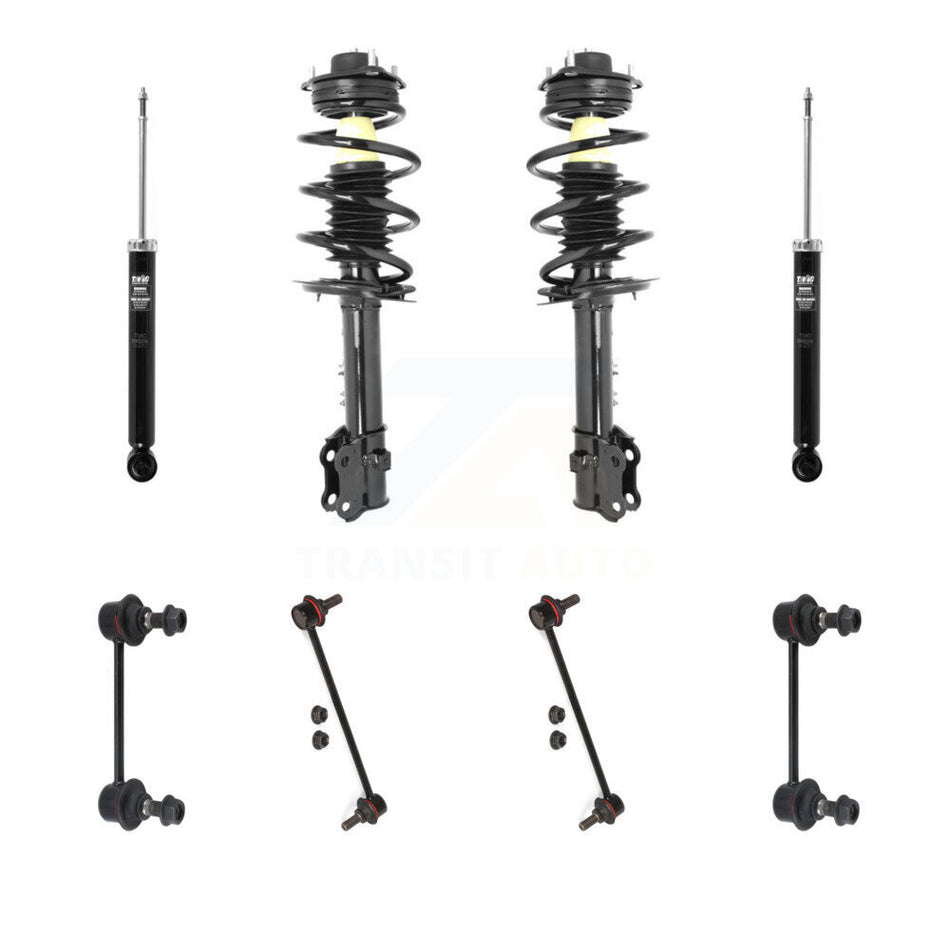 Front Rear Complete Strut Shock & TOR sway Bar Link Kit (8Pc) For Hyundai Tucson Kia KSS-107753