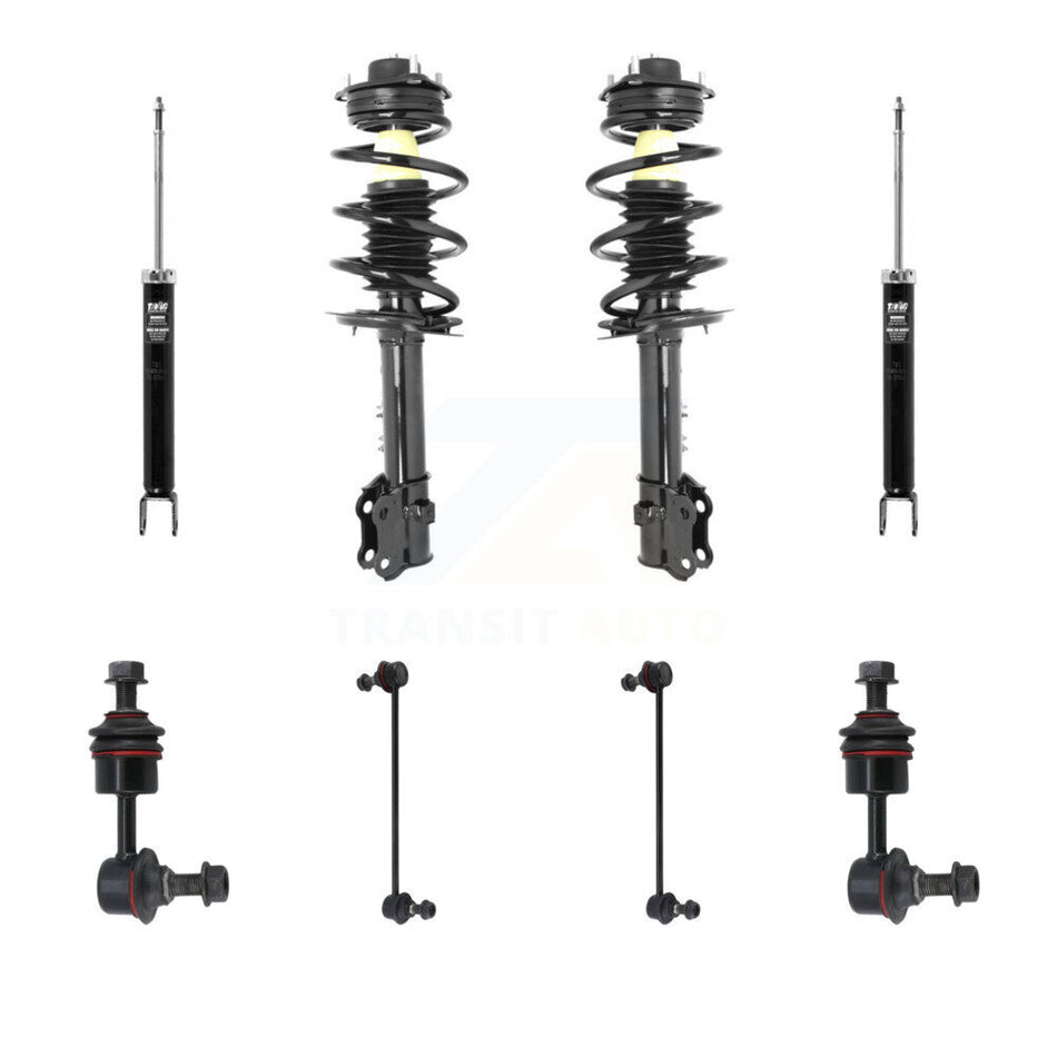 Front Rear Complete Strut Shock & TOR sway Bar Link Kit (8Pc) For Hyundai Tucson Kia KSS-107756