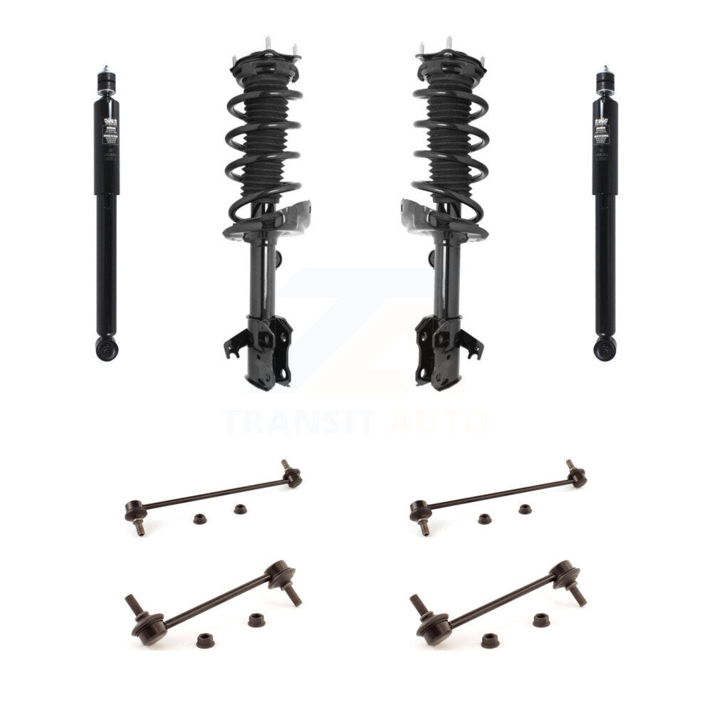 Front Rear Complete Strut Shock & TOR Bar Link Kit (8Pc) For 2007-2012 Acura RDX KSS-107757