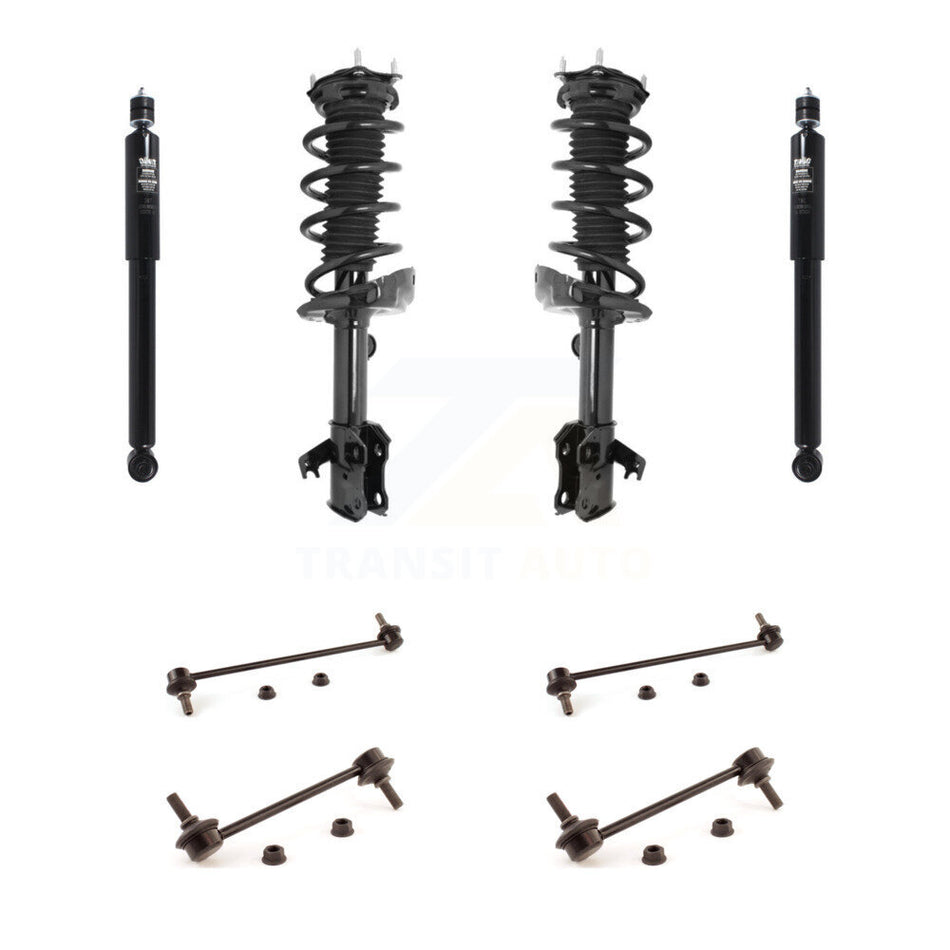 Front Rear Complete Strut Shock & TOR Bar Link Kit (8Pc) For 2007-2012 Acura RDX KSS-107757