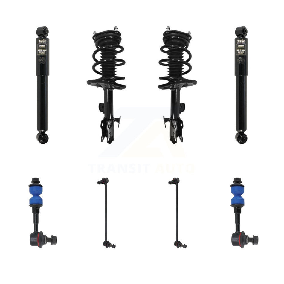 Front Rear Complete Suspension Strut Shock & TOR Bar Link Kit (8Pc) For Toyota RAV4 KSS-107758