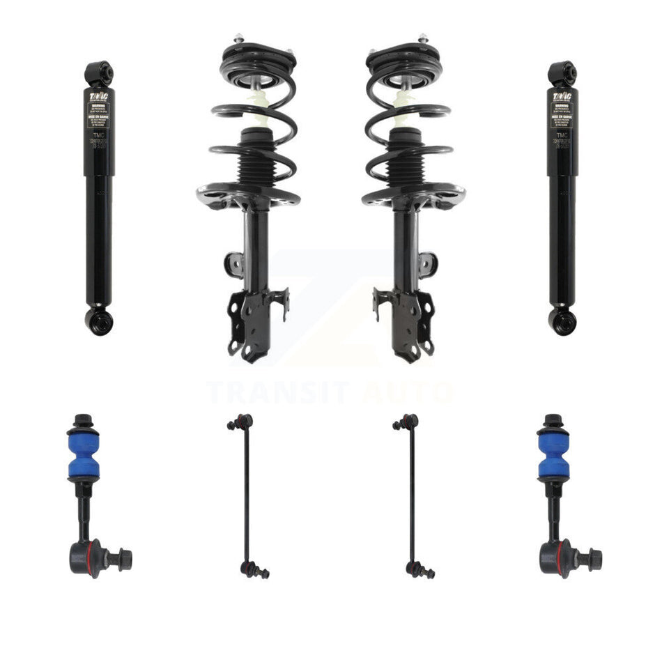 Front Rear Complete Suspension Strut Shock & TOR Bar Link Kit (8Pc) For Toyota RAV4 KSS-107759