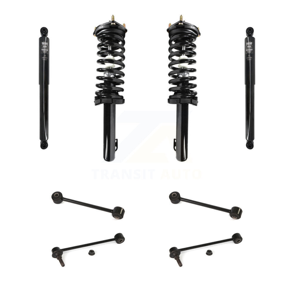 Front Rear Complete Strut Shock & TOR Bar Link Kit (8Pc) For Jeep Grand Cherokee KSS-107760