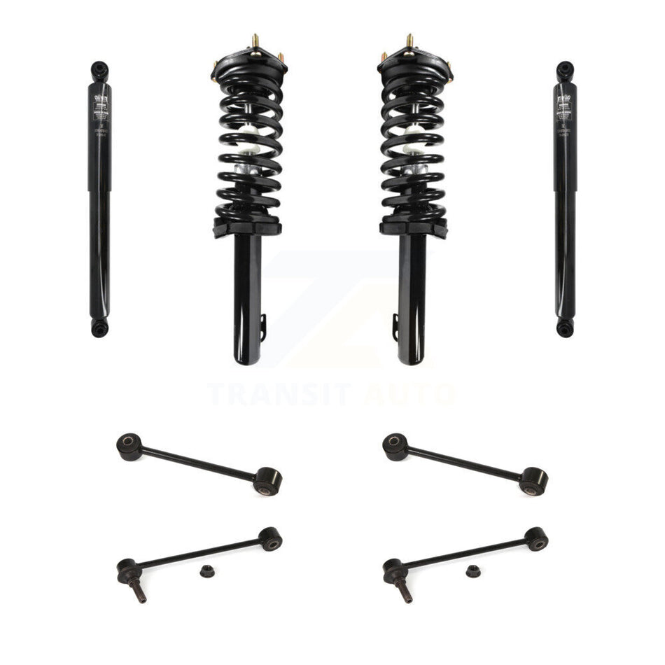 Front Rear Complete Strut Shock & TOR Bar Link Kit (8Pc) For Jeep Grand Cherokee KSS-107760