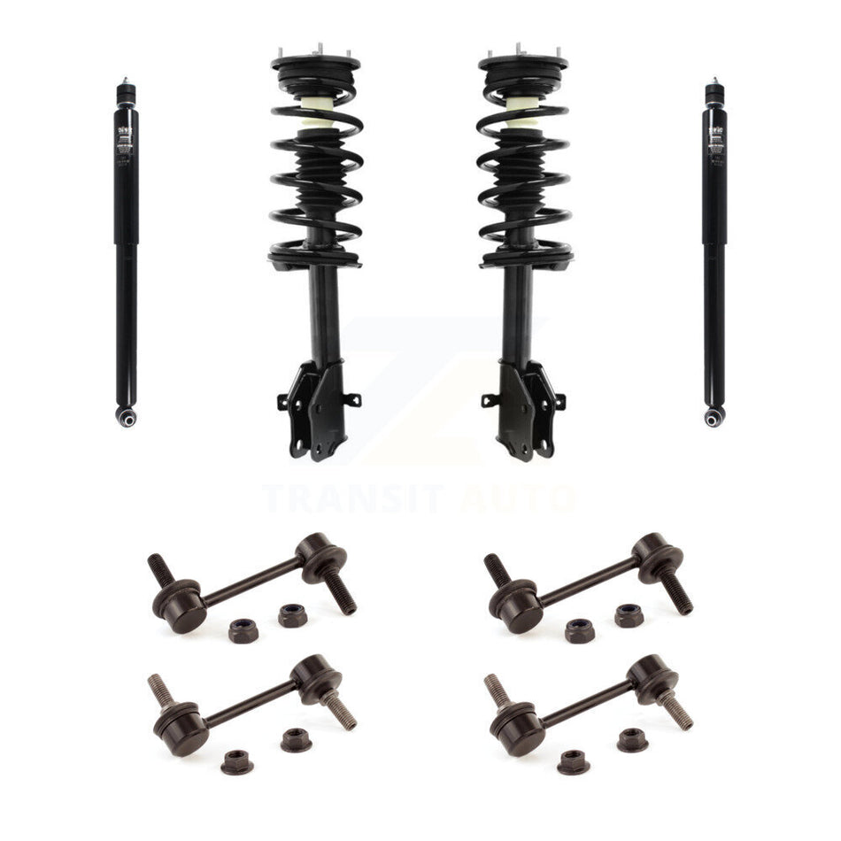 Front Rear Complete Strut Shock & TOR Bar Link Kit (8Pc) For Ford Edge Lincoln MKX KSS-107762