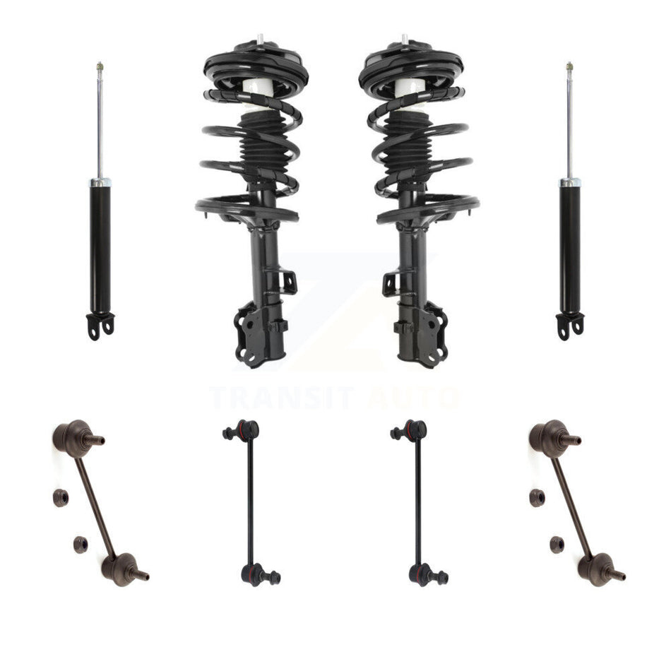 Front Rear Complete Strut Shock & TOR sway Bar Link Kit (8Pc) For Kia Rondo Optima KSS-107765