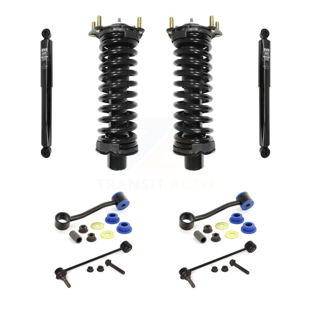 Front Rear Complete Strut Shock & TOR sway Bar Link Kit (8Pc) For Jeep Liberty Dodge KSS-107767