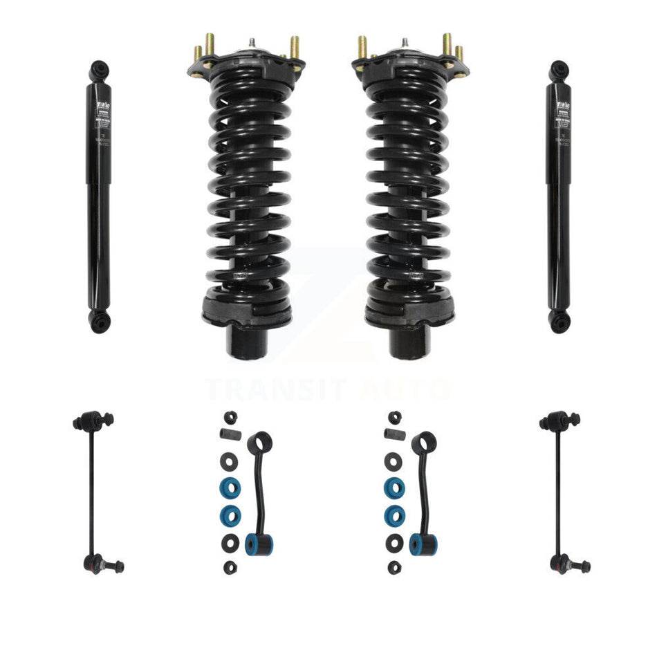 Front Rear Complete Strut Shock & TOR sway Bar Link Kit (8Pc) For Jeep Liberty Dodge KSS-107767