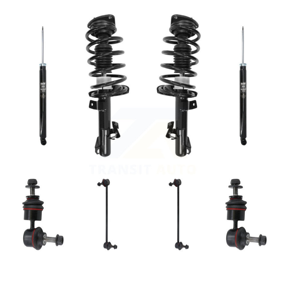 Front Rear Complete Strut Shock & TOR sway Bar Link Kit (8Pc) For 2012-2015 Mazda 5 KSS-107769