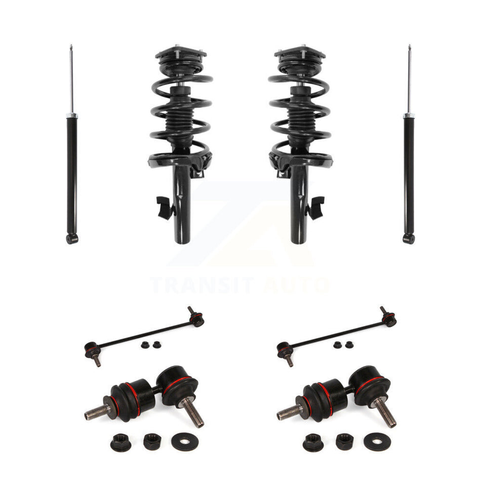 Front Rear Complete Strut Shock & TOR sway Bar Link Kit (8Pc) For Volvo S40 C30 V50 KSS-107770