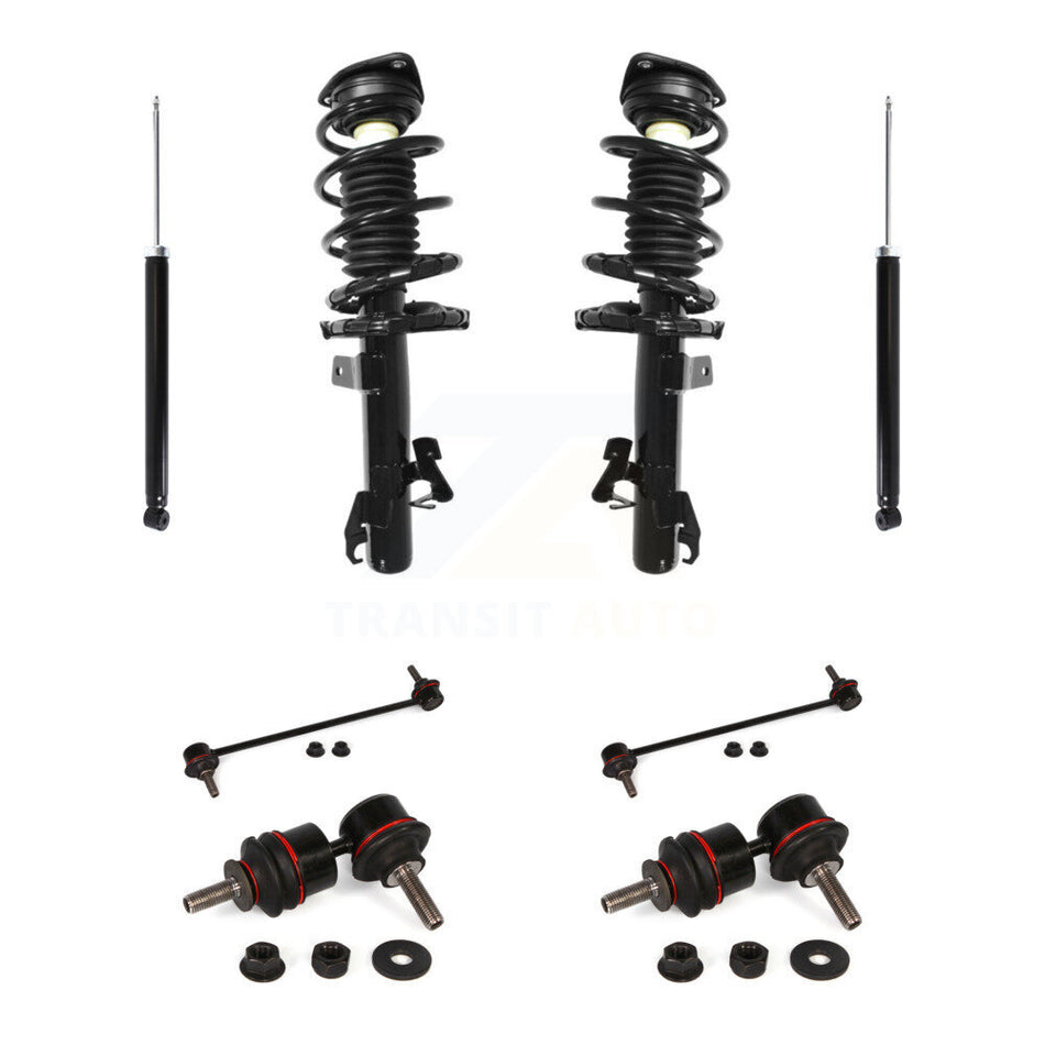 Front Rear Complete Suspension Strut Shock & TOR sway Bar Link Kit (8Pc) For Mazda 3 KSS-107774
