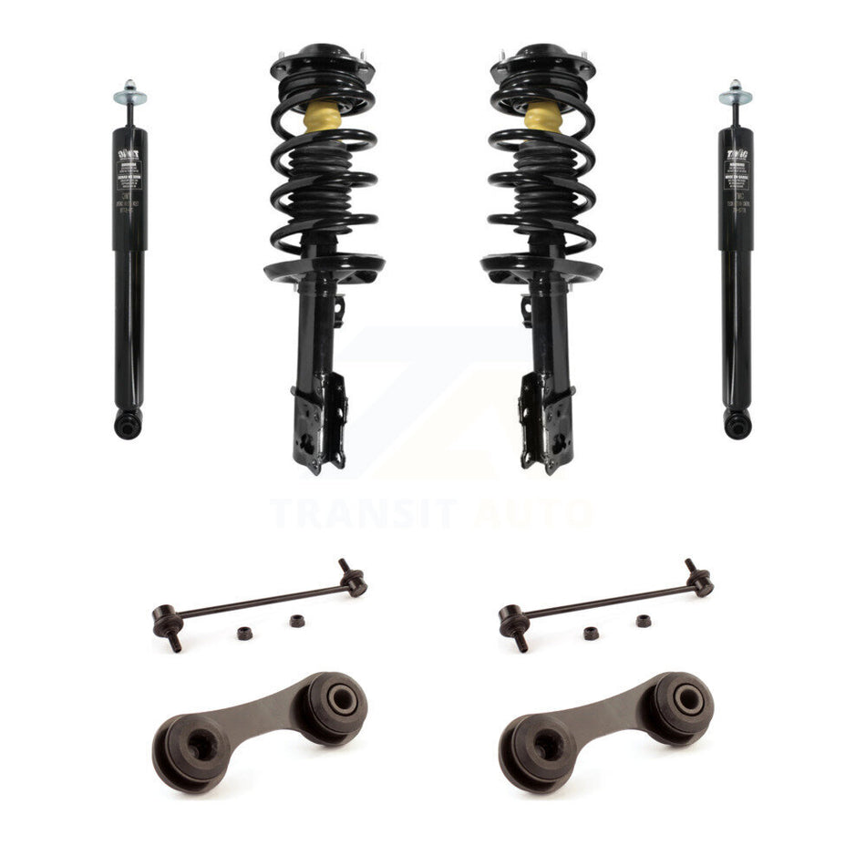 Front Rear Complete Strut Shock & TOR Bar Link Kit (8Pc) For Chevrolet Malibu G6 KSS-107776