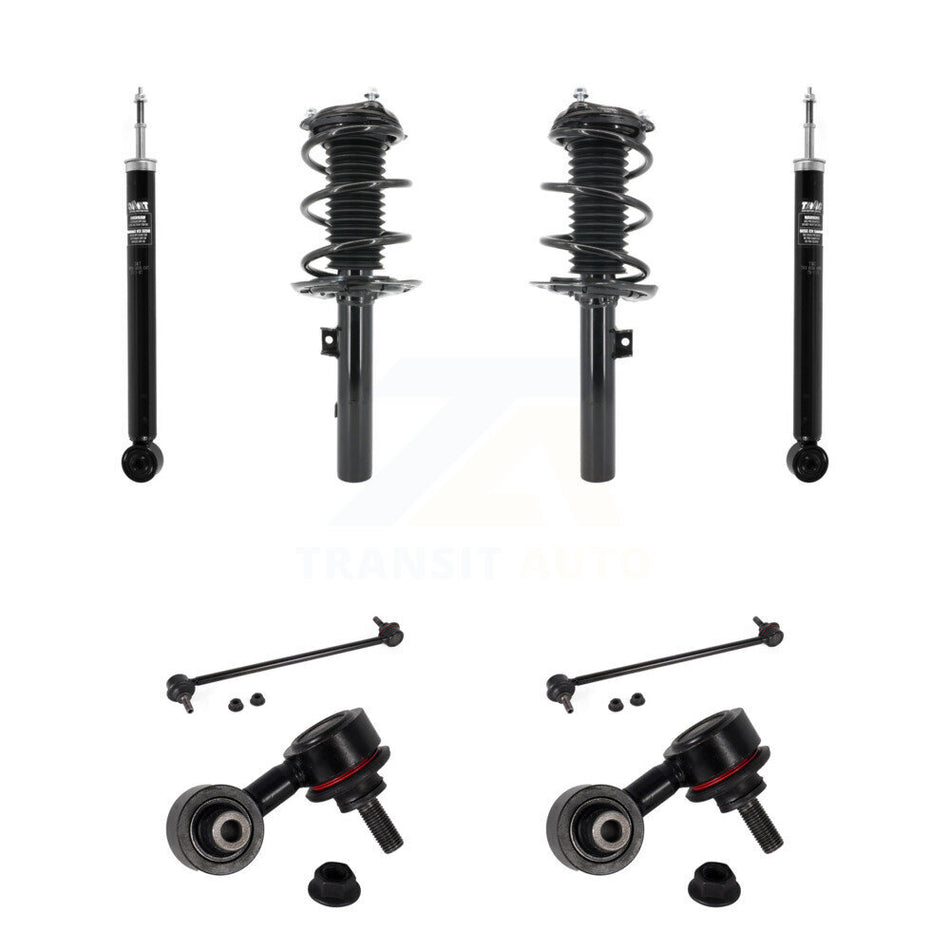 Front Rear Complete Suspension Strut Shock & TOR Bar Link Kit (8Pc) For Honda Civic KSS-107777