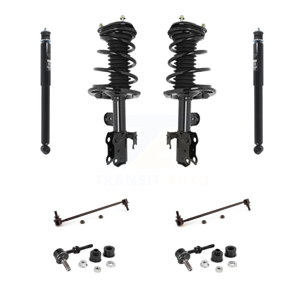 Front Rear Complete Strut Shock & TOR sway Bar Link Kit (8Pc) For 2011-2016 Scion tC KSS-107778