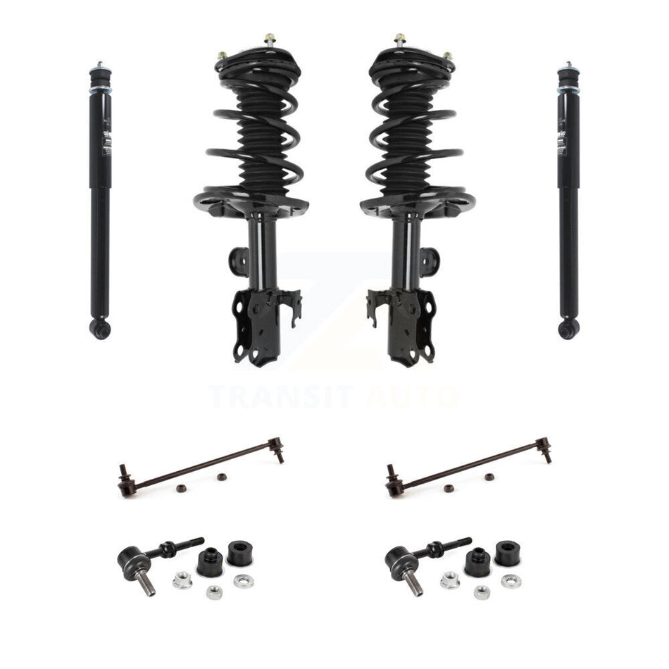 Front Rear Complete Strut Shock & TOR sway Bar Link Kit (8Pc) For 2011-2016 Scion tC KSS-107778