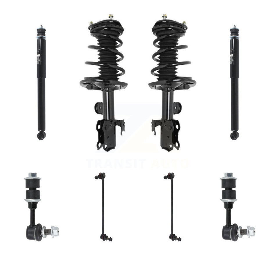 Front Rear Complete Strut Shock & TOR sway Bar Link Kit (8Pc) For 2011-2016 Scion tC KSS-107778