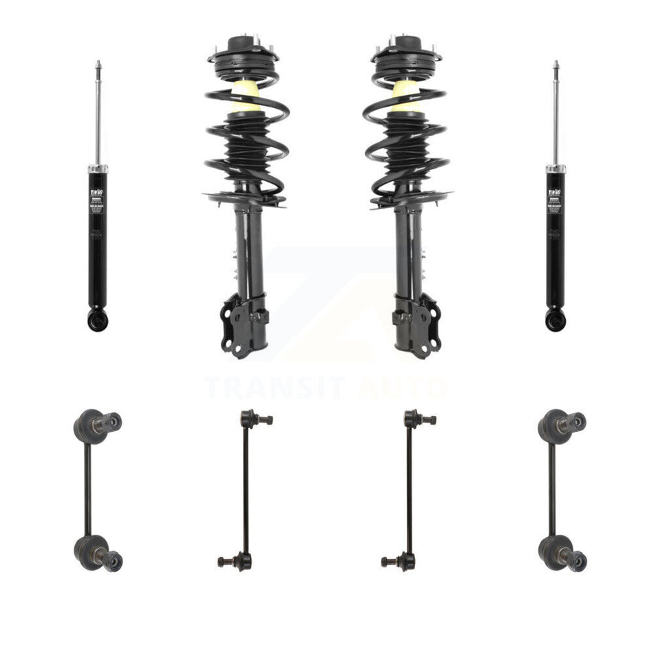Front Rear Complete Strut Shock & TQ sway Bar Link Kit (8Pc) For Hyundai Tucson Kia KSS-107779
