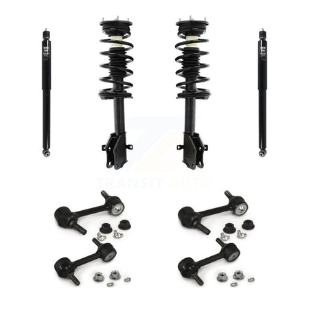 Front Rear Complete Strut Shock & TQ Bar Link Kit (8Pc) For Ford Edge Lincoln MKX KSS-107785